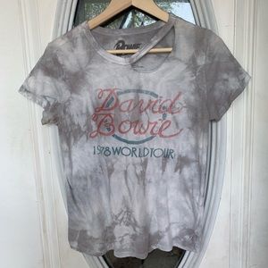 David Bowie distressed music tee shirt T-shirt M